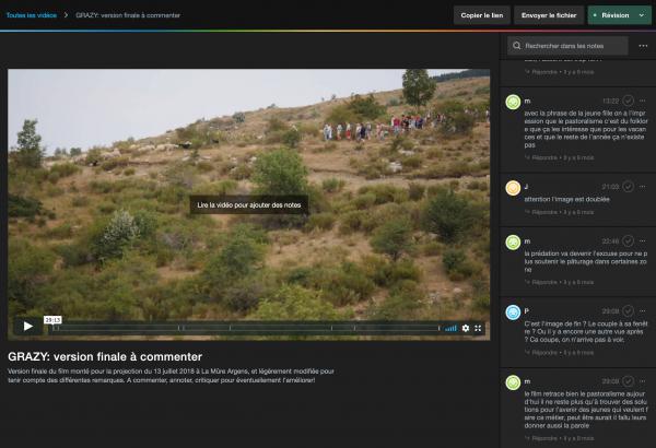 Image 2 - Capture d’écran de la page web ouverte aux commentaires du film