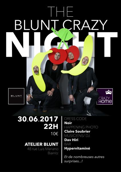 Image 34 - Affiche de la soirée « The Blunt Crazy Night », happening « hypervitaminé » à Biarritz